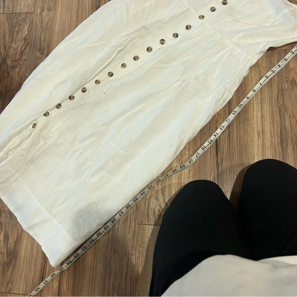 NWT Madewell Linen-Cotton Cami Button-Front Midi Dress - Picture 10 of 10